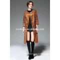 Deep Green Khaki Lady Coat high quality women fashion loose long women winter coat